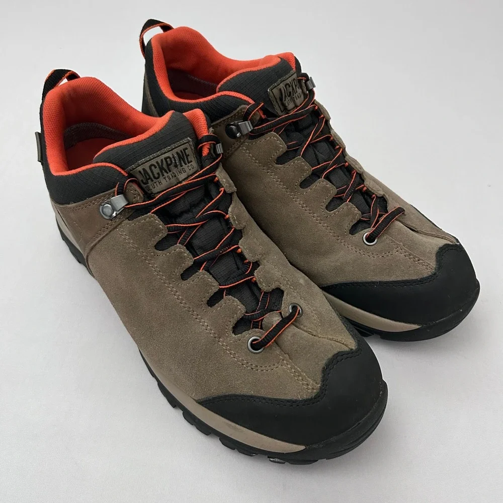 Duluth Trading Jackpine Hiking Shoes Mens 12 Brown Leather Waterproof Trail